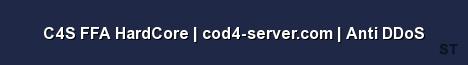 C4S FFA HardCore cod4 server com Anti DDoS Server Banner